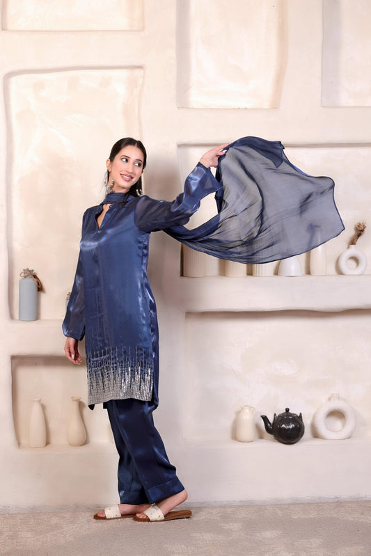 Mehnoor - The Midnight Mirage in Blue - My Store - Mehnoor - The Midnight Mirage in Blue